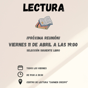 Club de lectura, viernes 11 de abril